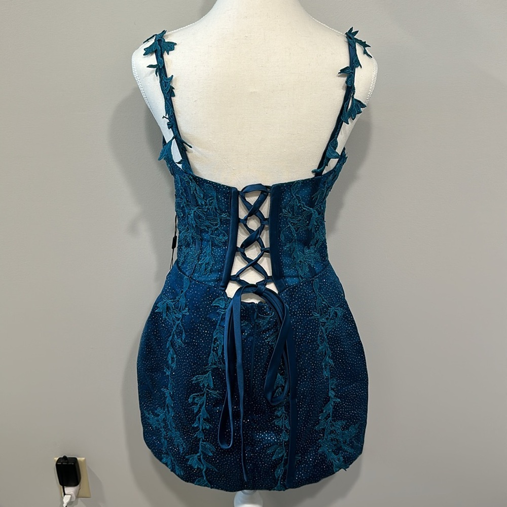 Homecoming, cocktail, prom, formal dress. Size 8, color peacock. NWT - Picture 2 of 2